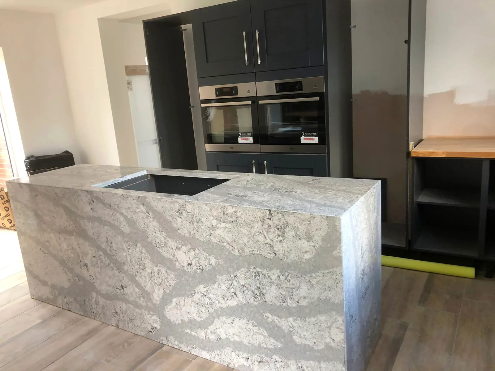 Kitchen island installation — ALB Construction project photograph
