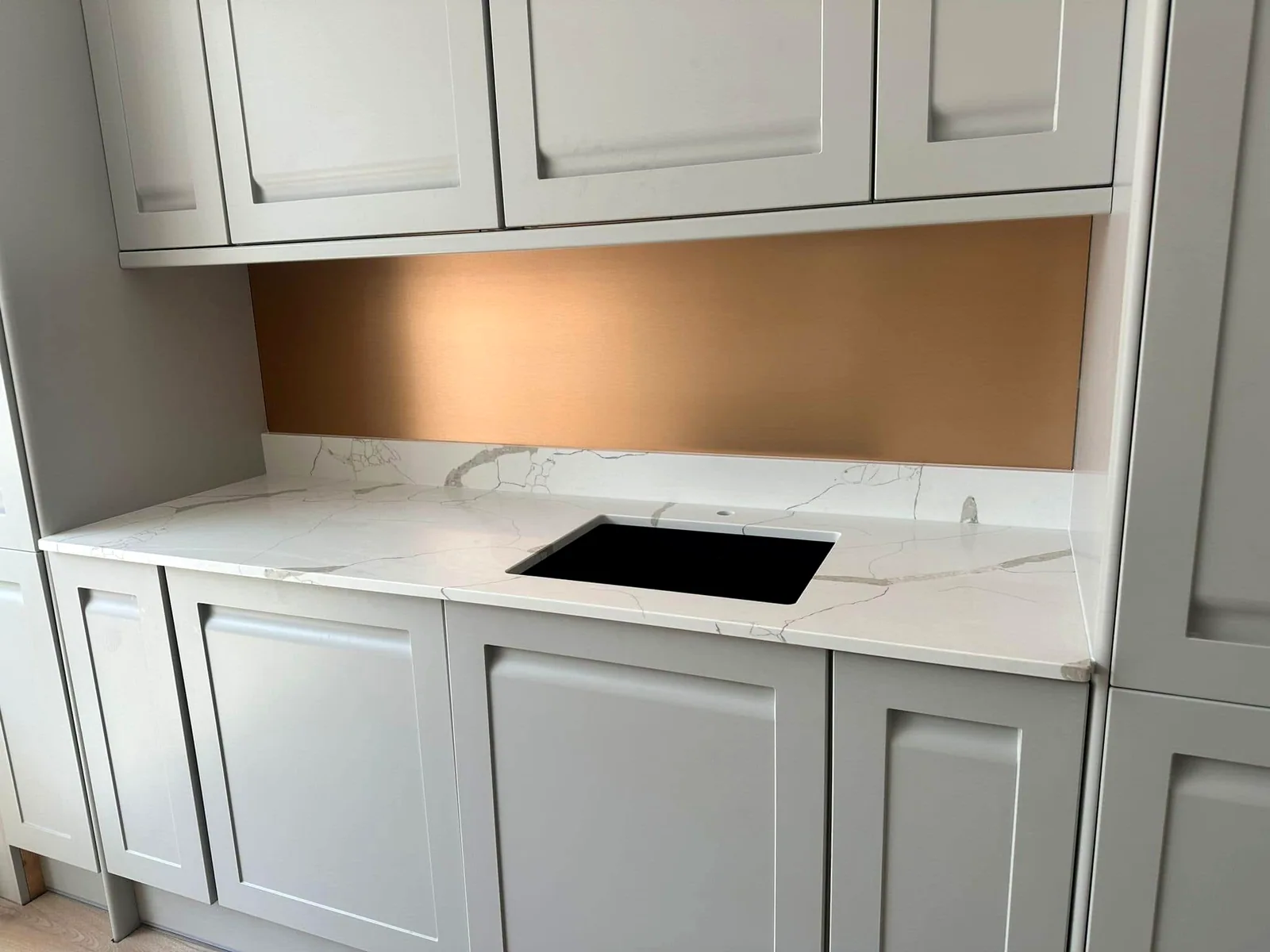 Kitchen sink and stone worktop — ALB Construction project photograph