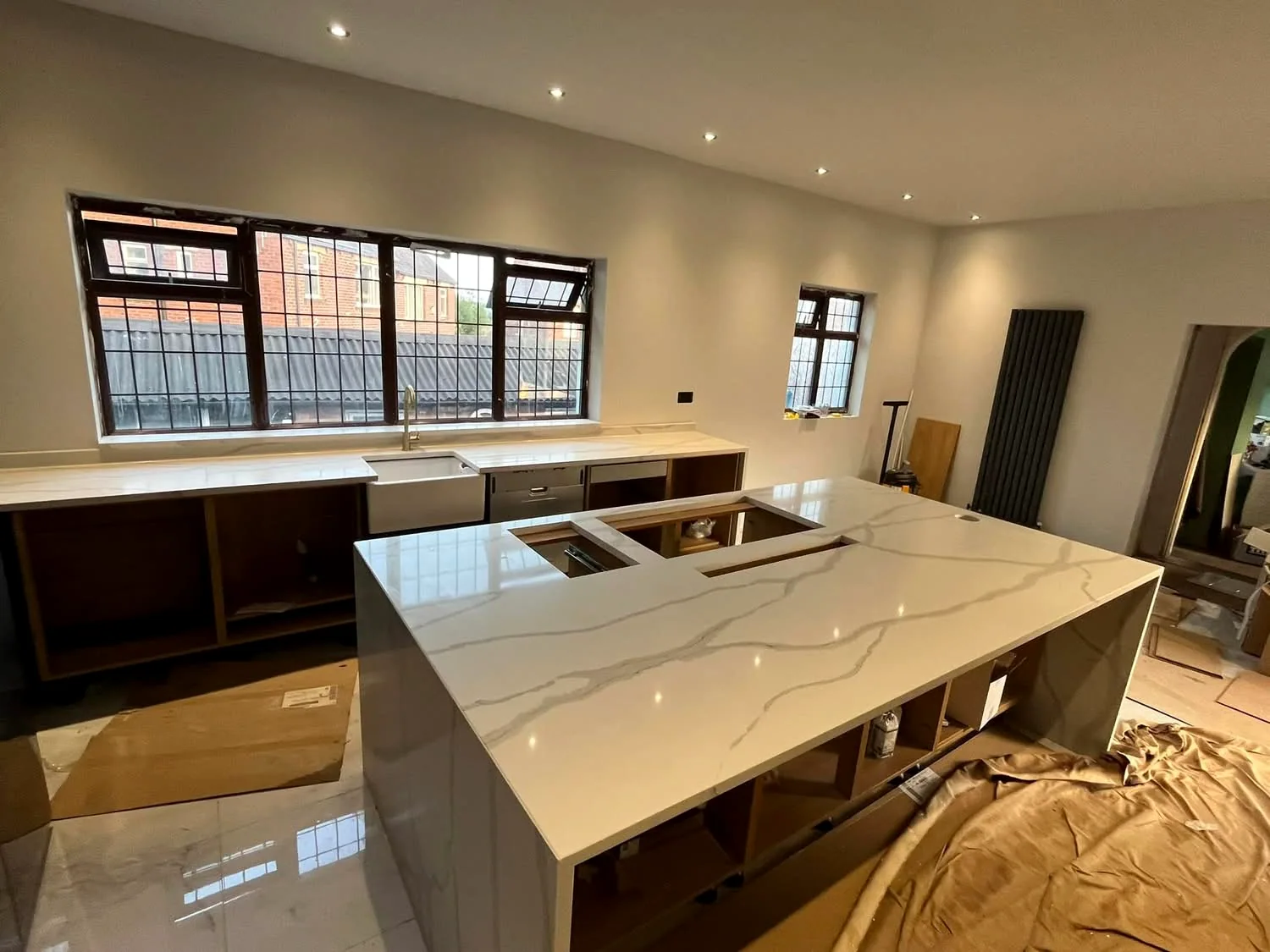 Kitchen island and worktops — ALB Construction project photograph