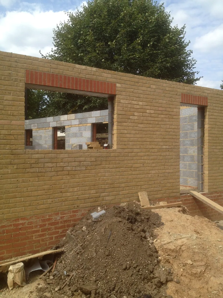 Brickwork in progress — ALB Construction project photograph