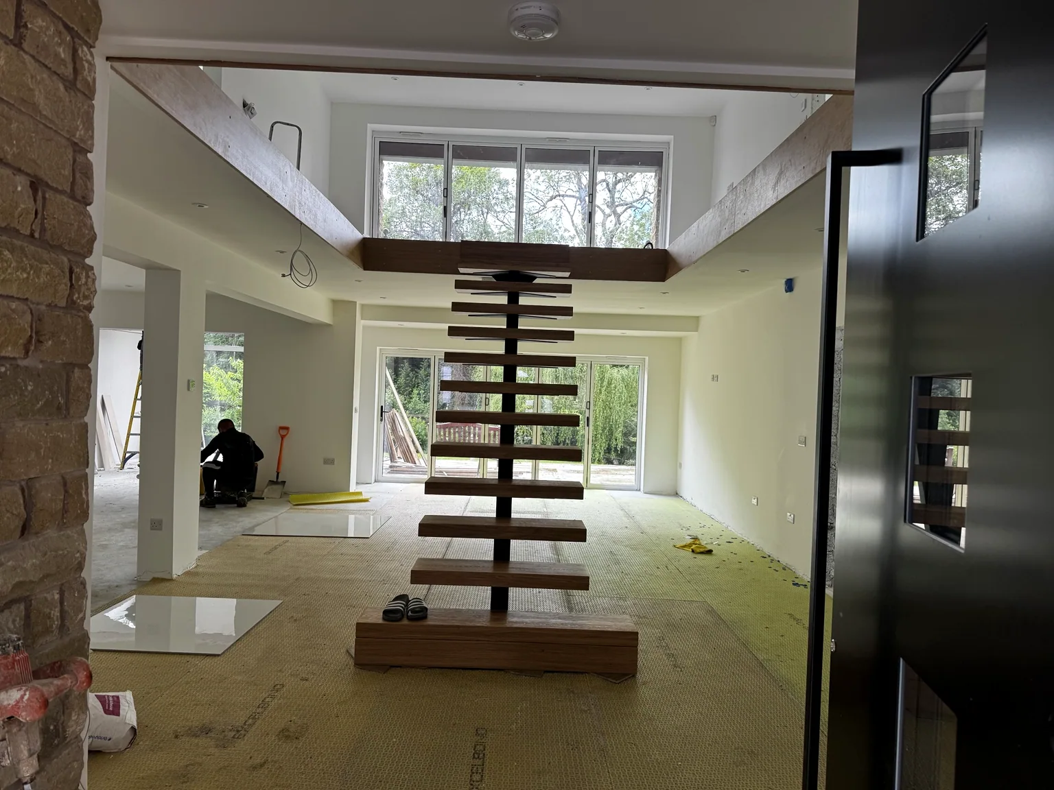 Feature staircase installation — ALB Construction project photograph
